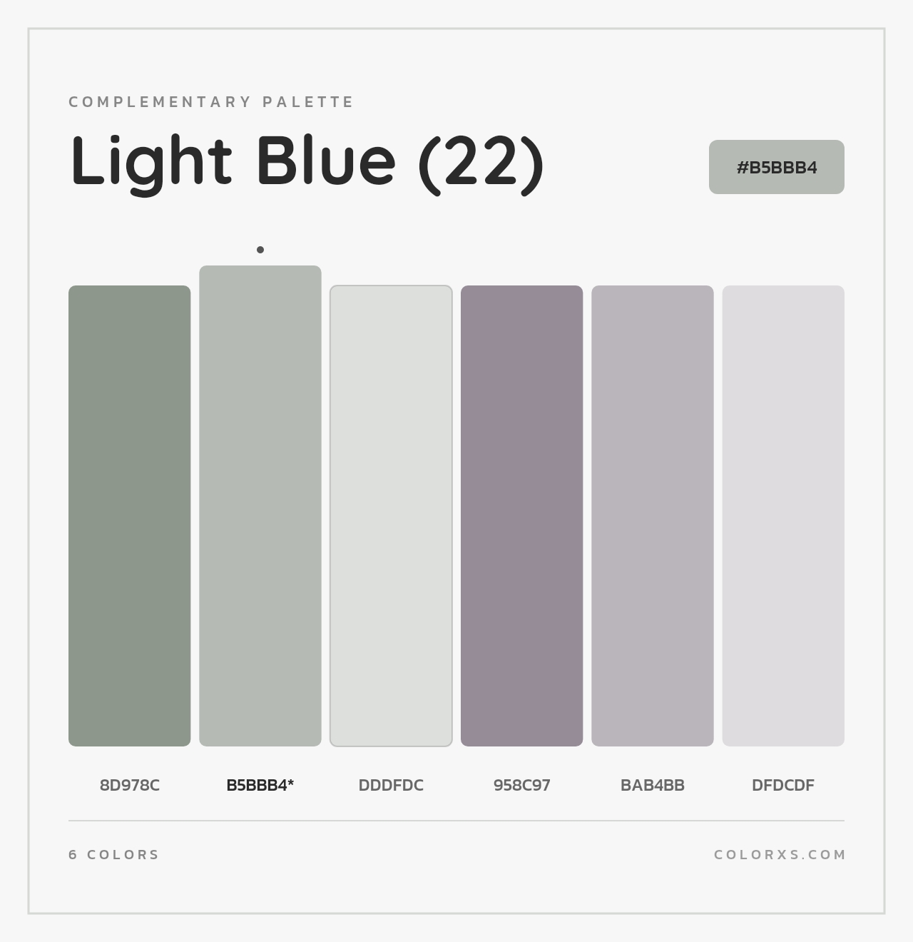Light Blue (22) - Complementary Color Palette
