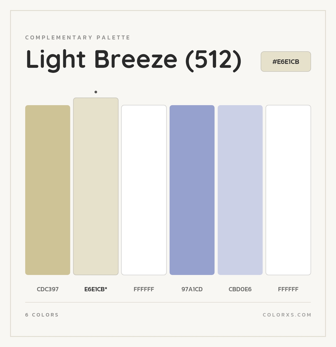 Light Breeze (512) - Complementary Color Palette