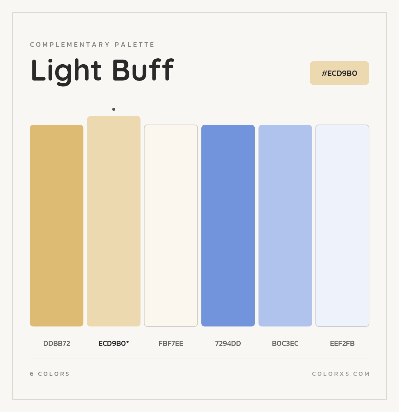 Light Buff - Complementary Color Palette
