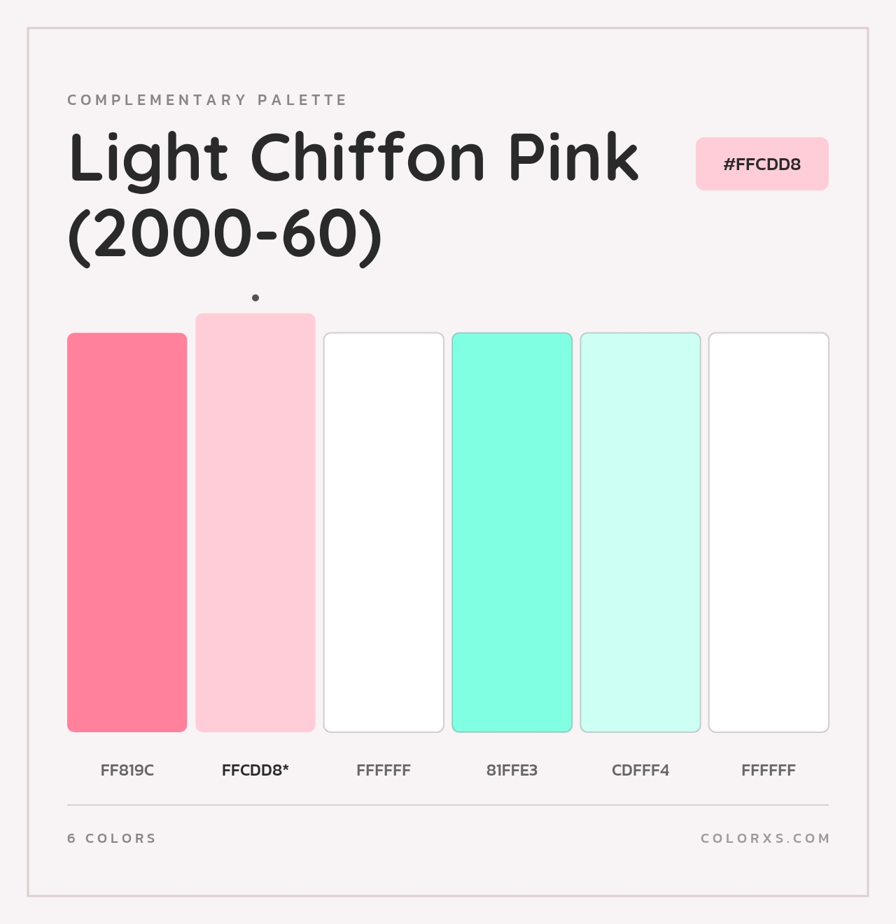 Light Chiffon Pink (2000-60) - Complementary Color Palette
