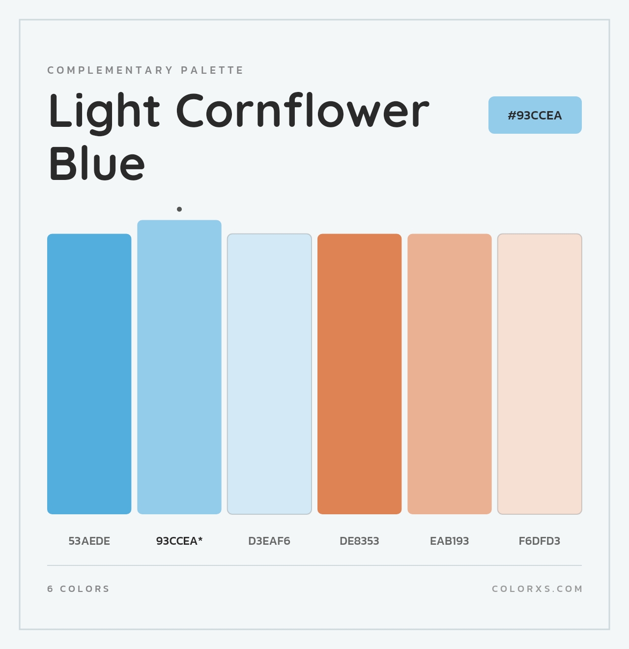 Light Cornflower Blue - Complementary Color Palette