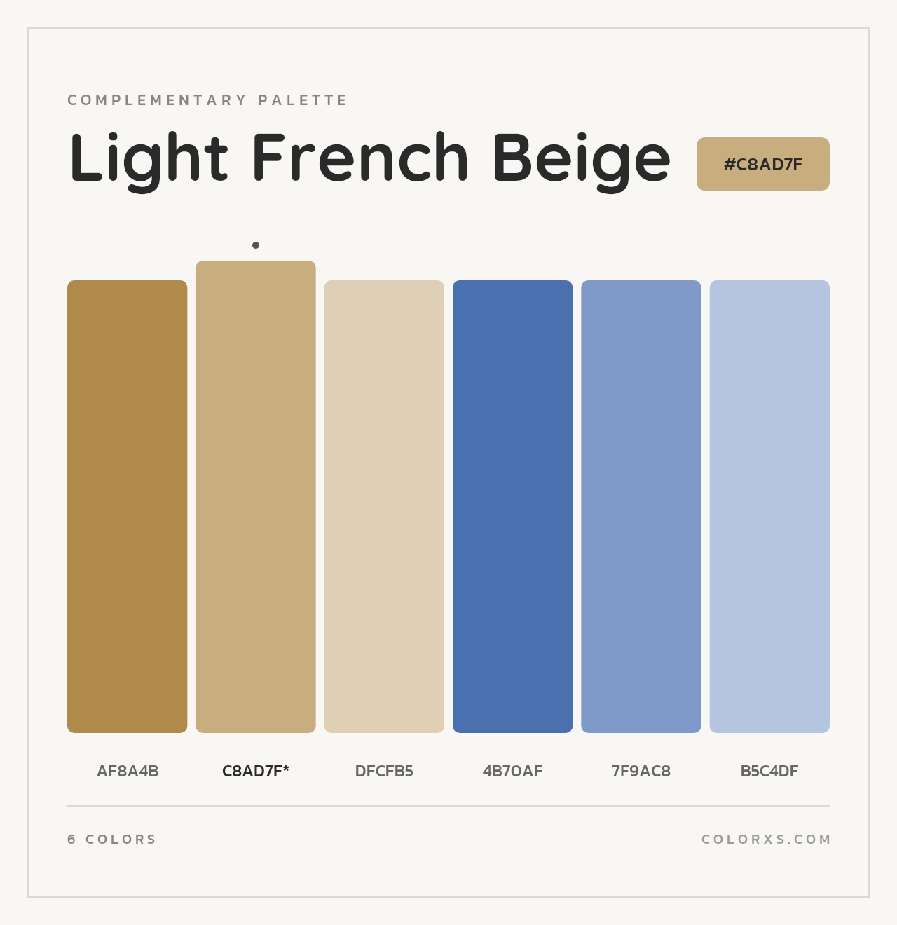 Light French Beige - Complementary Color Palette