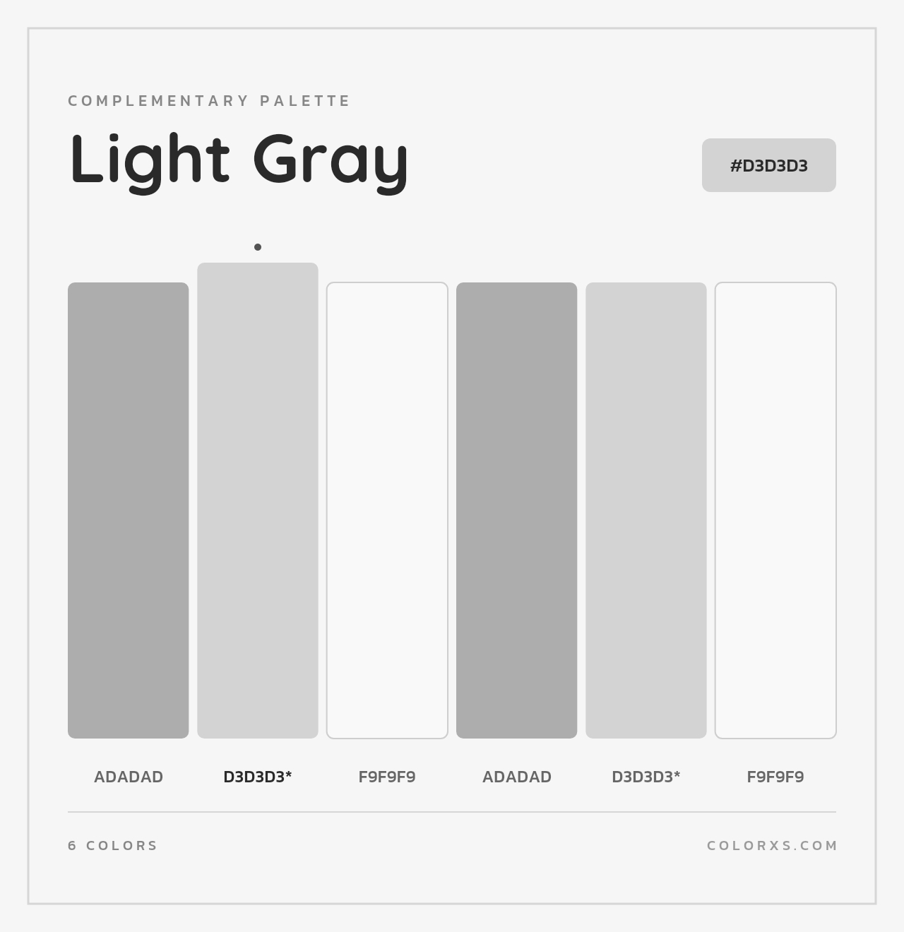 Light Gray - Complementary Color Palette