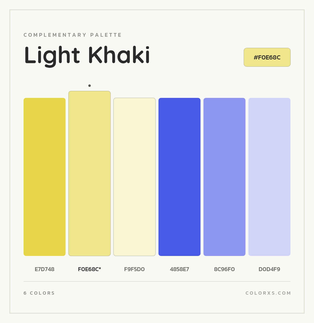 Light Khaki - Complementary Color Palette