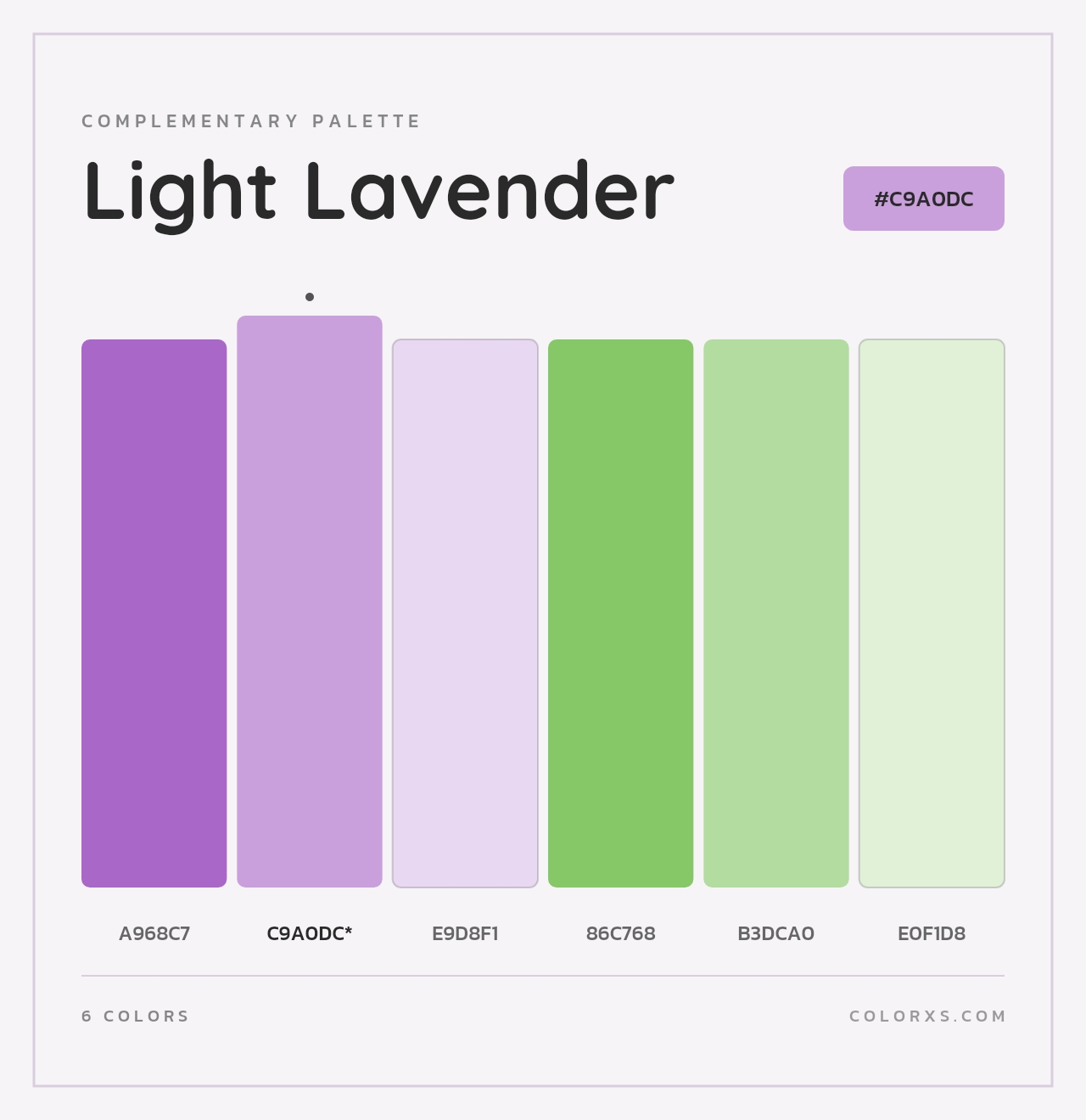 Light Lavender - Complementary Color Palette