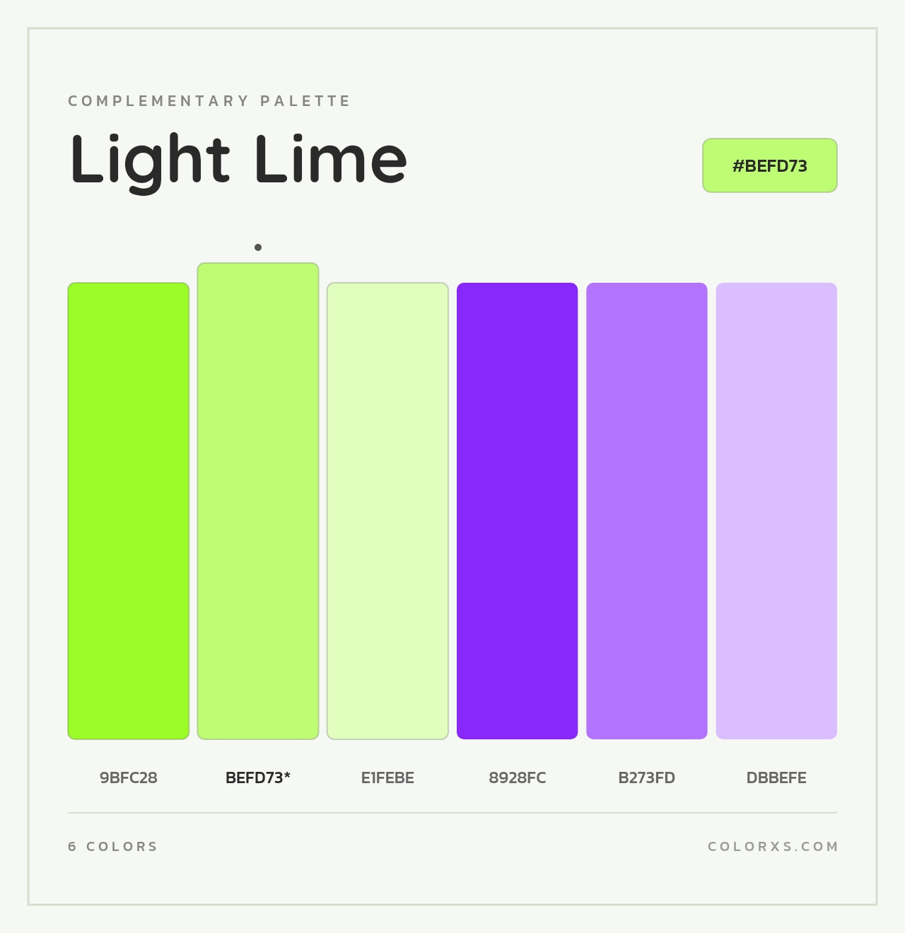 Light Lime - Complementary Color Palette