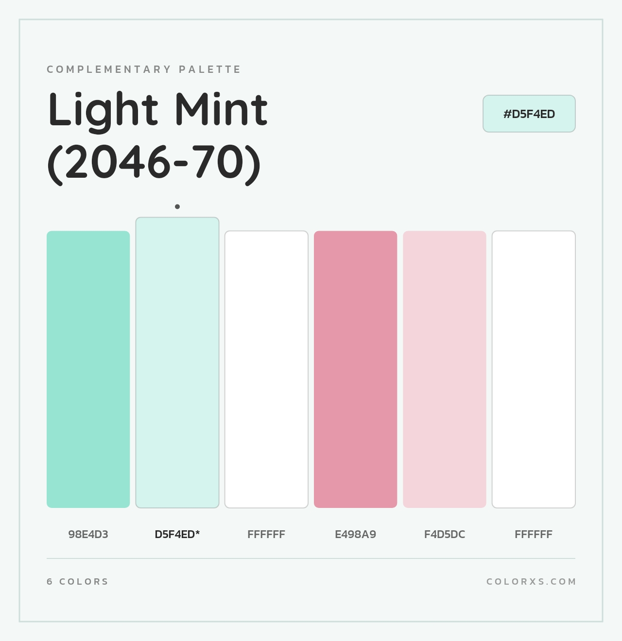 Light Mint (2046-70) - Complementary Color Palette