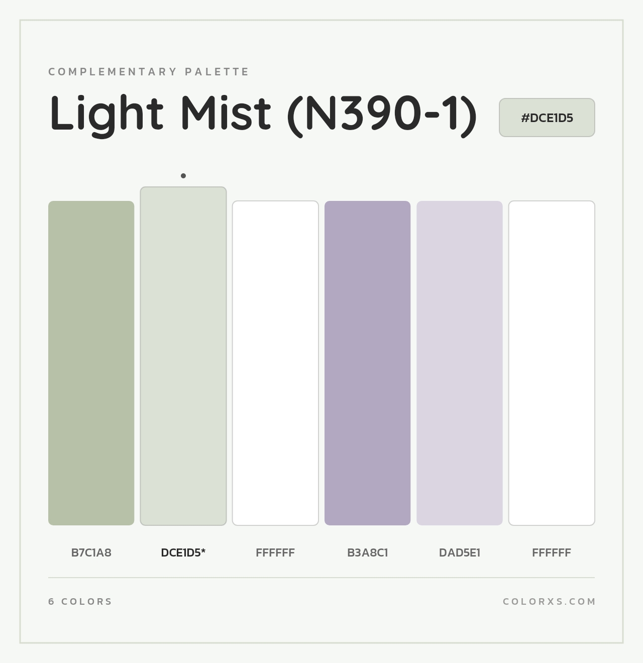 Light Mist (N390-1) - Complementary Color Palette