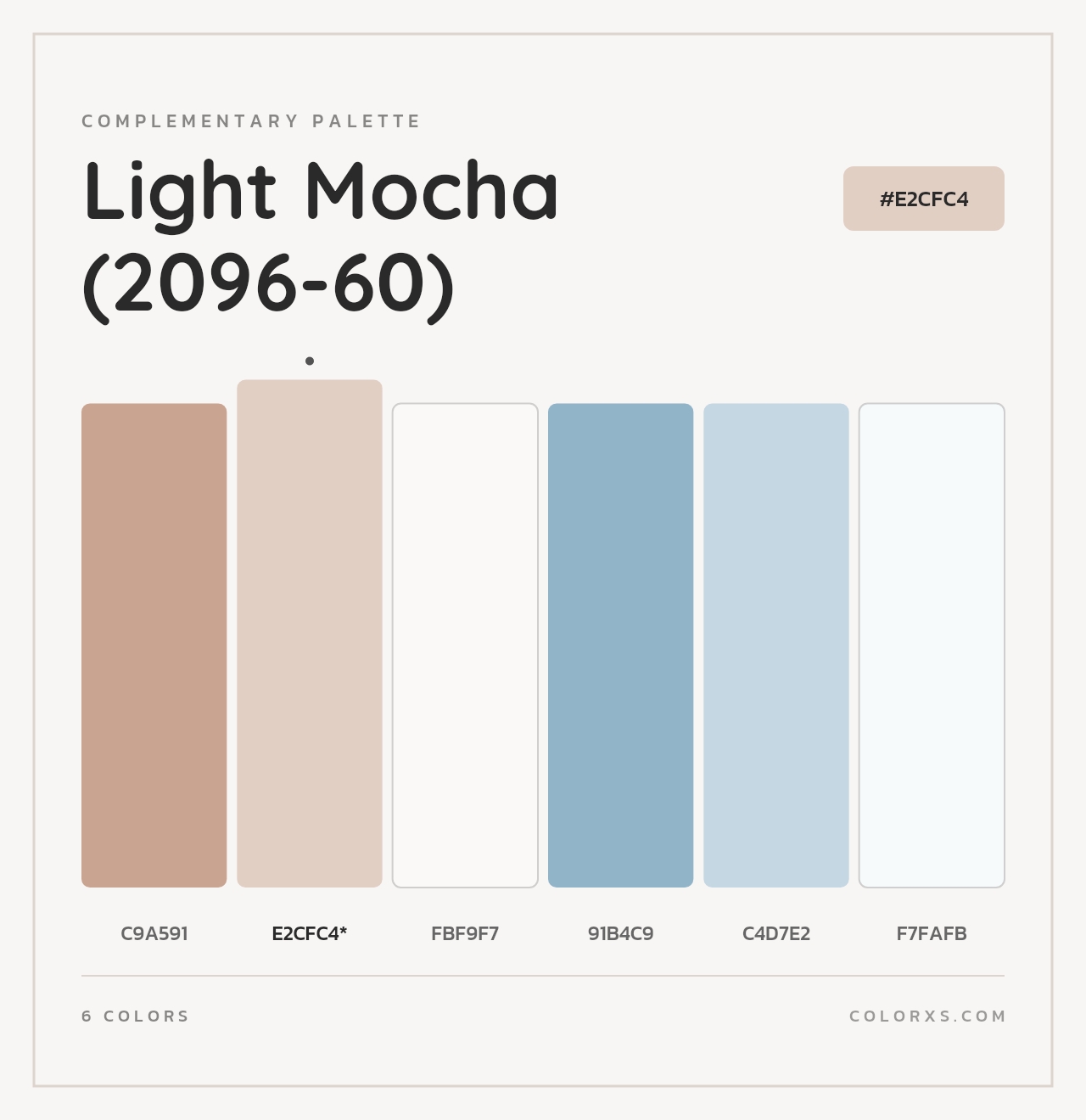 Light Mocha (2096-60) - Complementary Color Palette