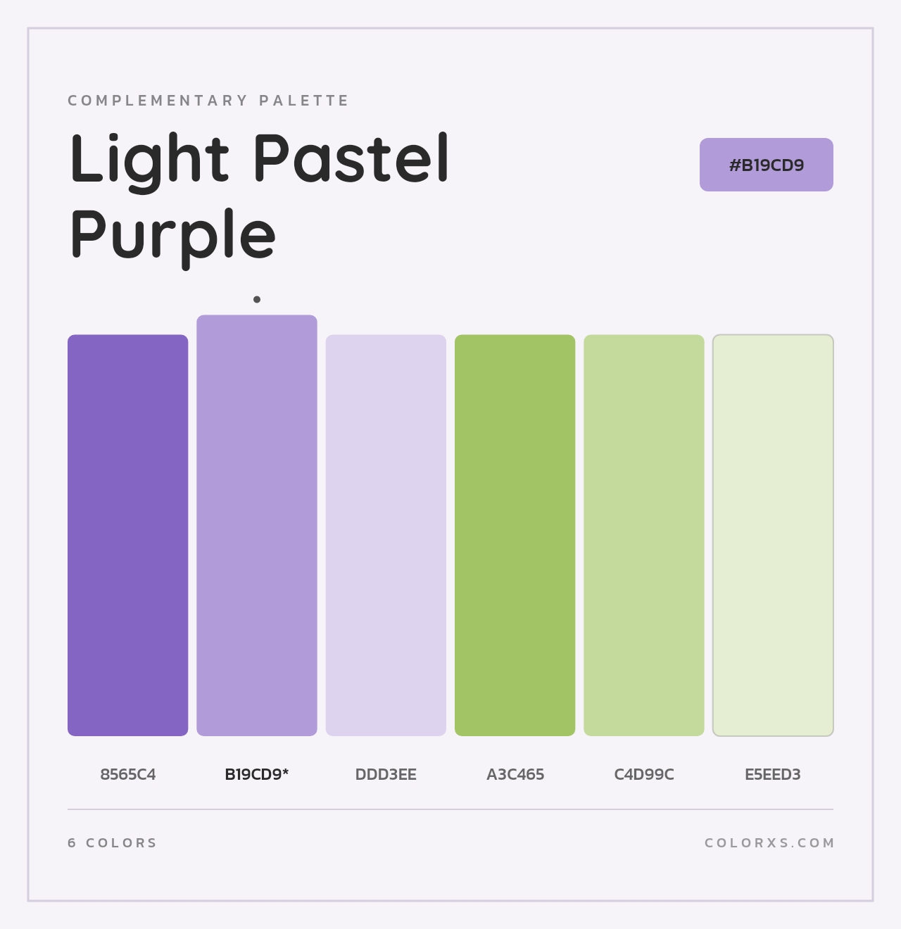 Light Pastel Purple - Complementary Color Palette