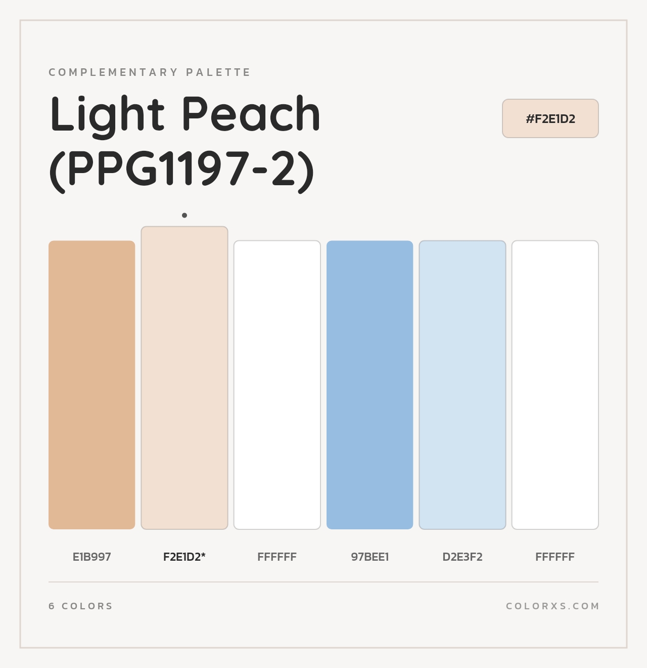 Light Peach (PPG1197-2) - Complementary Color Palette