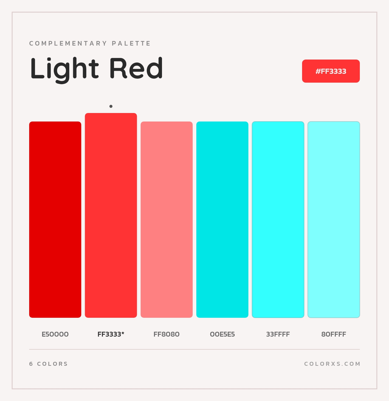 Light Red - Complementary Color Palette