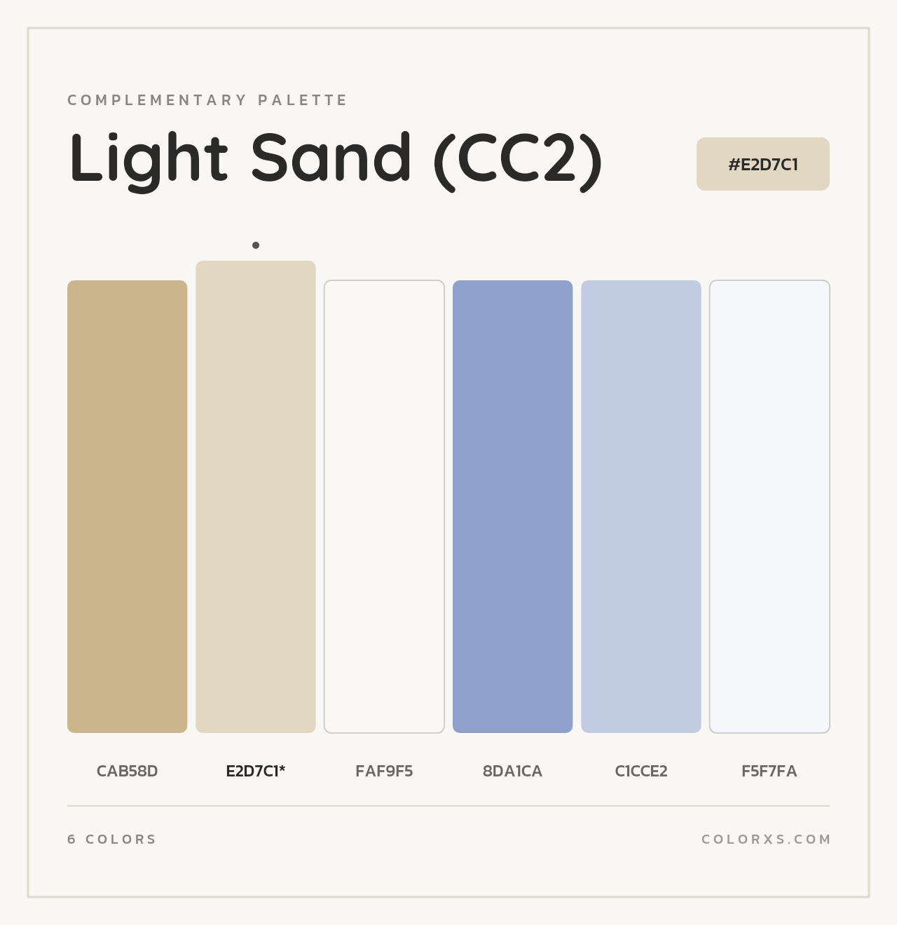 Light Sand (CC2) - Complementary Color Palette