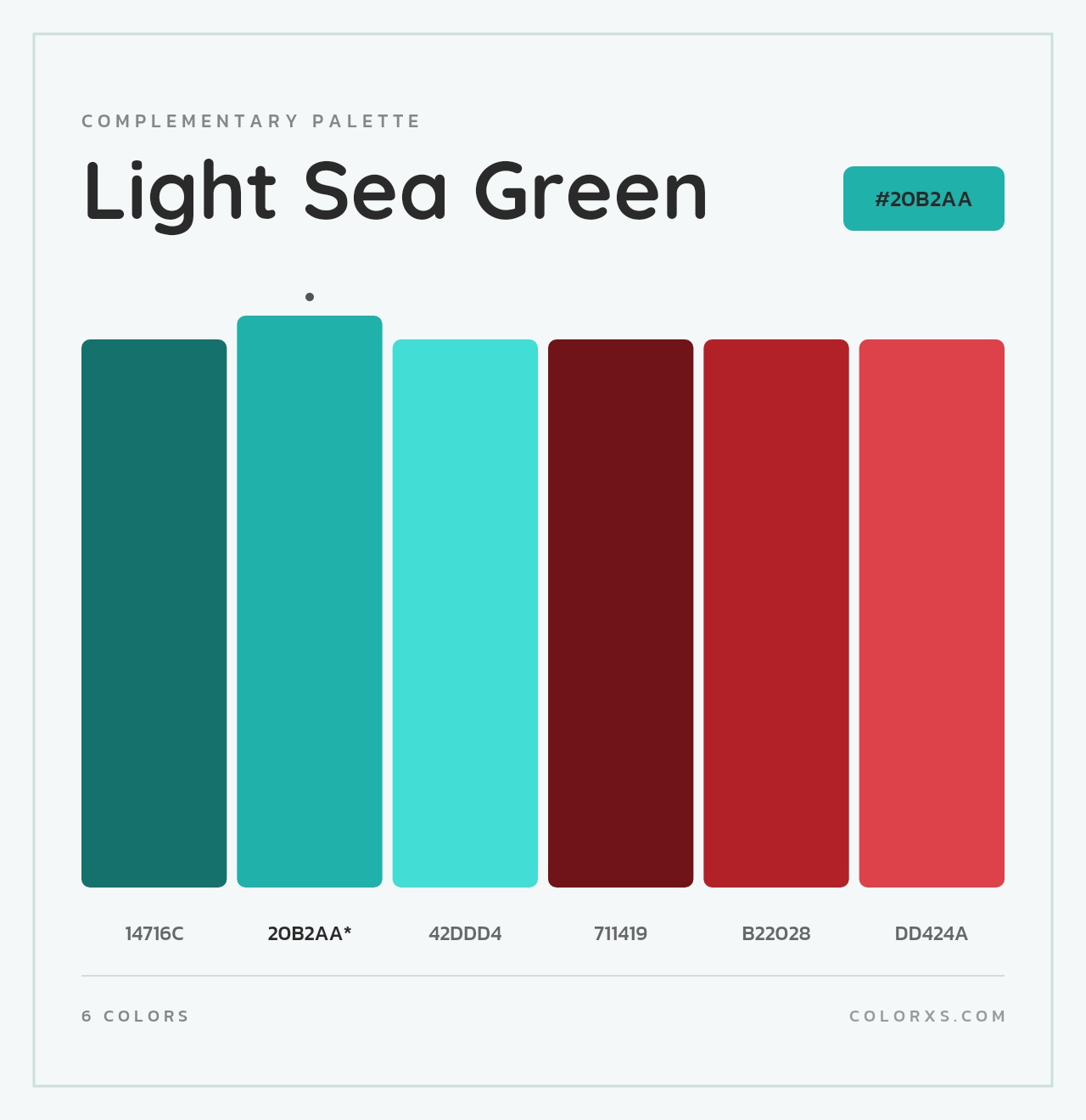 Light Sea Green - Complementary Color Palette