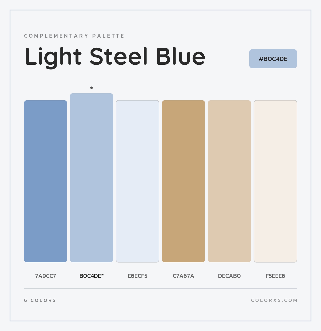 Light Steel Blue - Complementary Color Palette