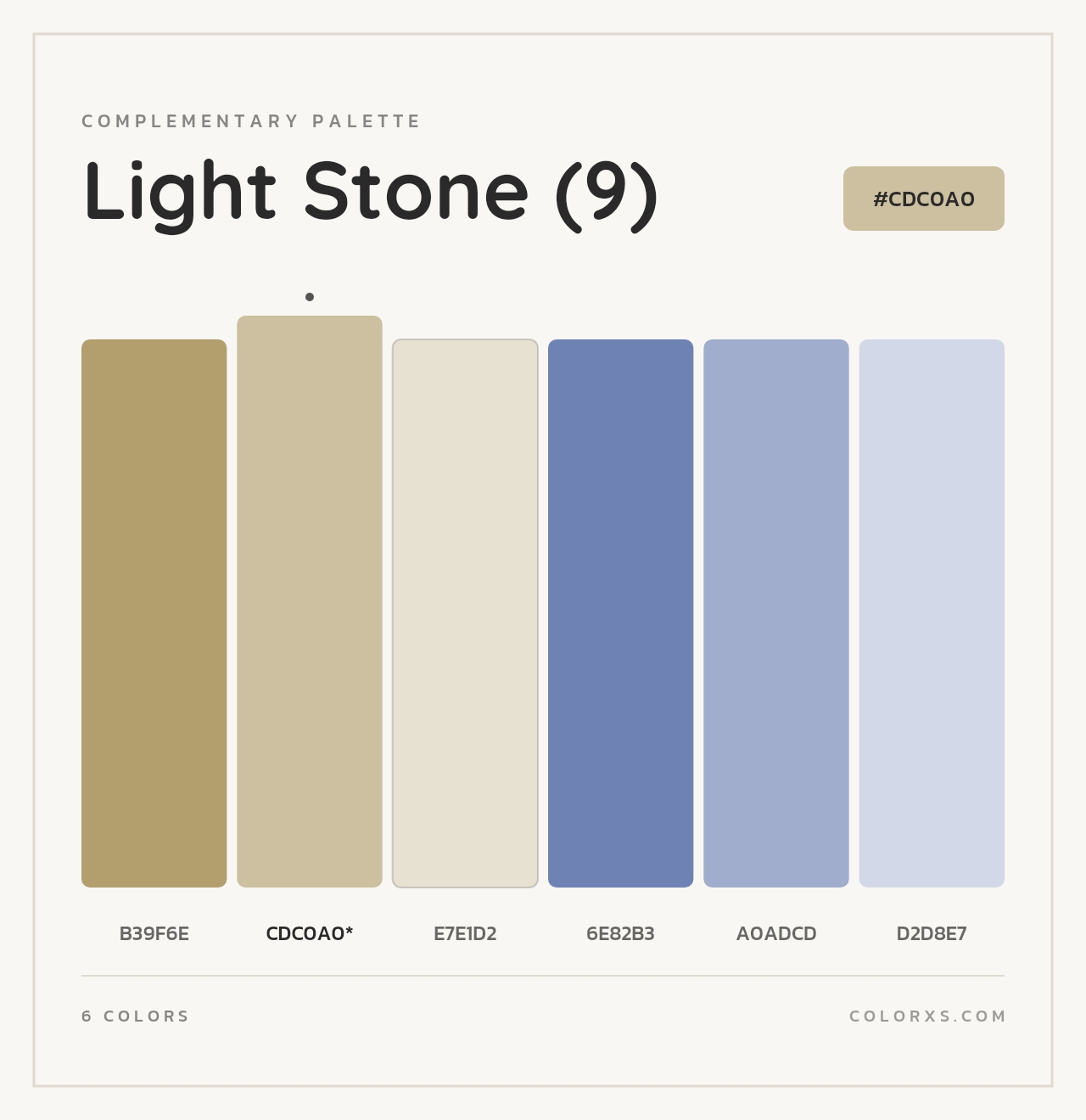 Light Stone (9) - Complementary Color Palette