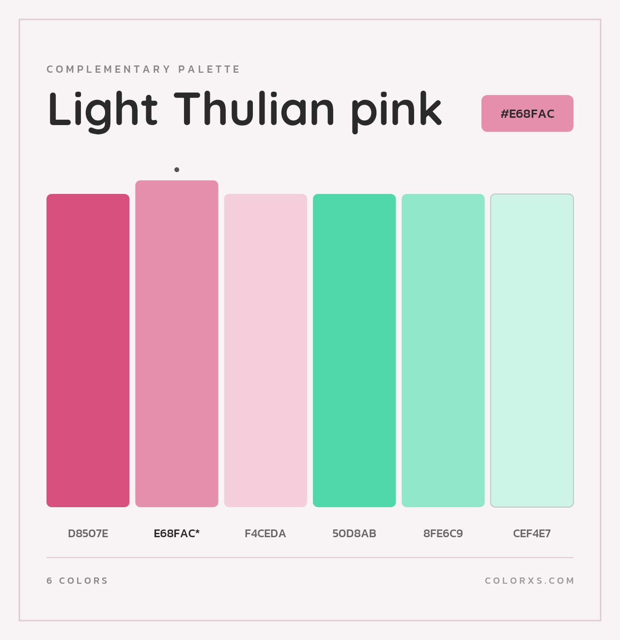 Light Thulian pink - Complementary Color Palette