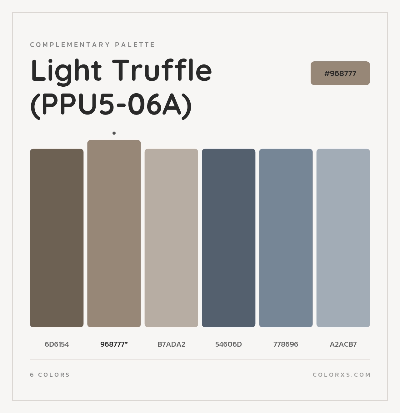 Light Truffle (PPU5-06A) - Complementary Color Palette