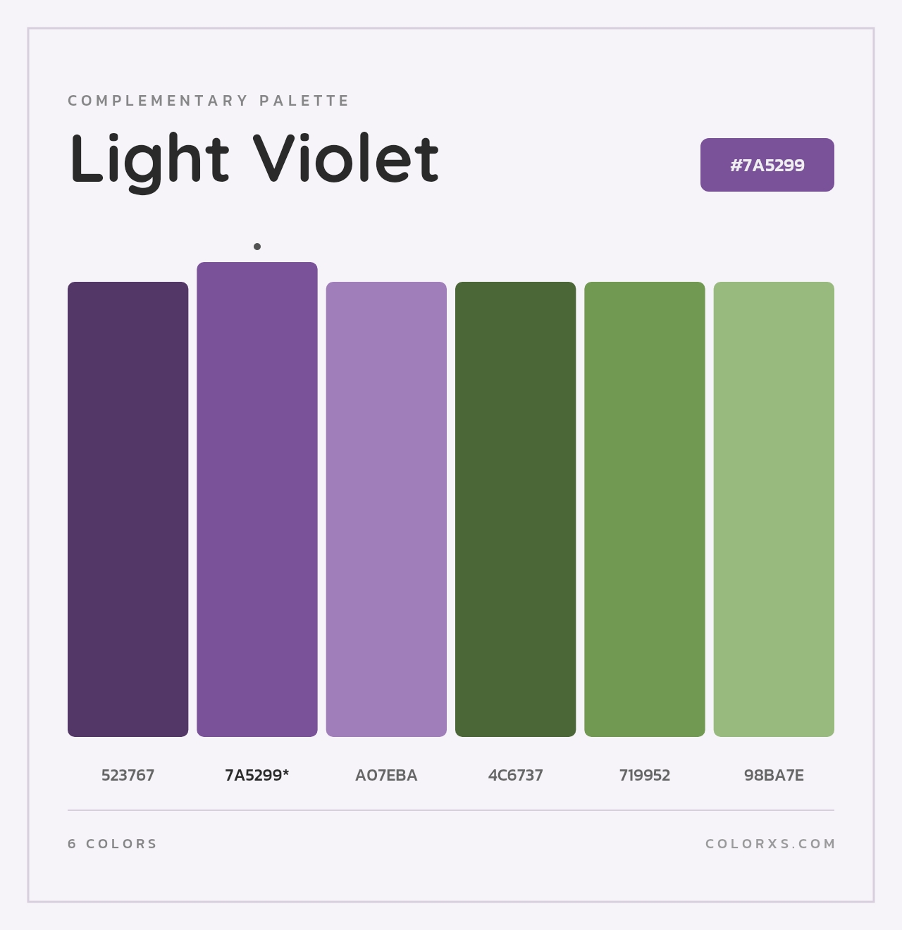 Light Violet - Complementary Color Palette