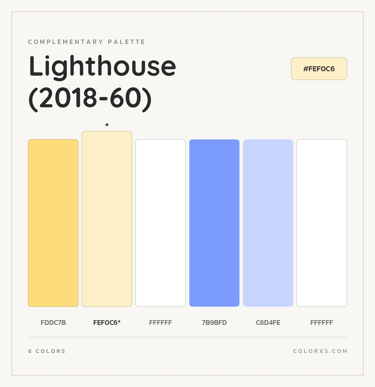 Lighthouse (2018-60) - Complementary Color Palette