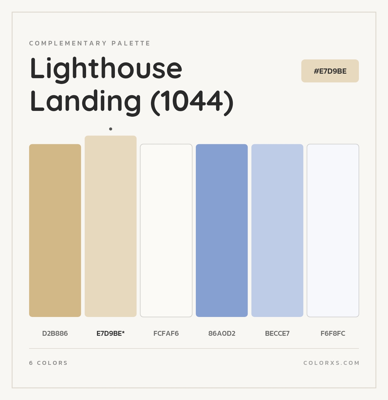 Lighthouse Landing (1044) - Complementary Color Palette