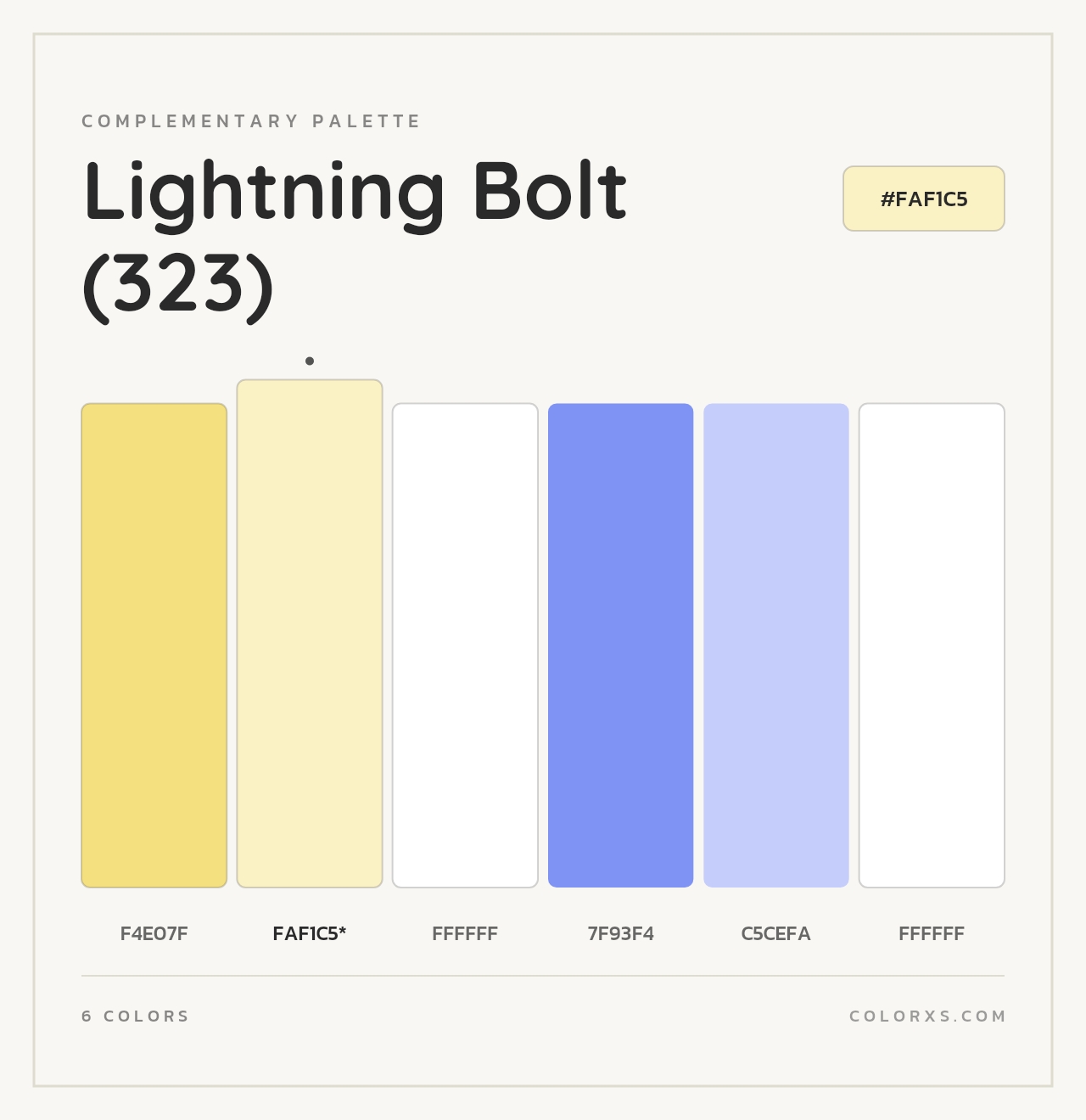 Lightning Bolt (323) - Complementary Color Palette