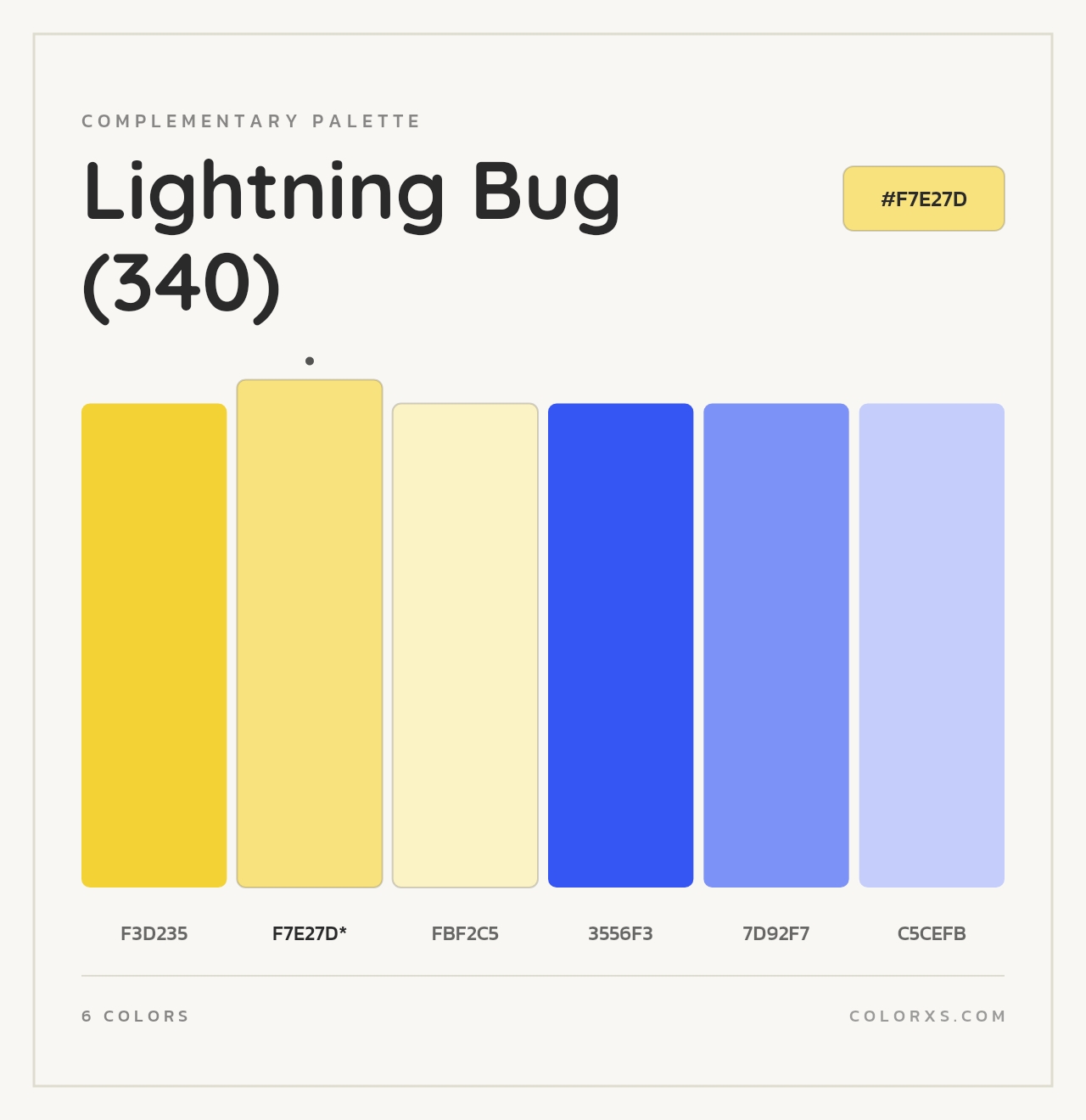 Lightning Bug (340) - Complementary Color Palette