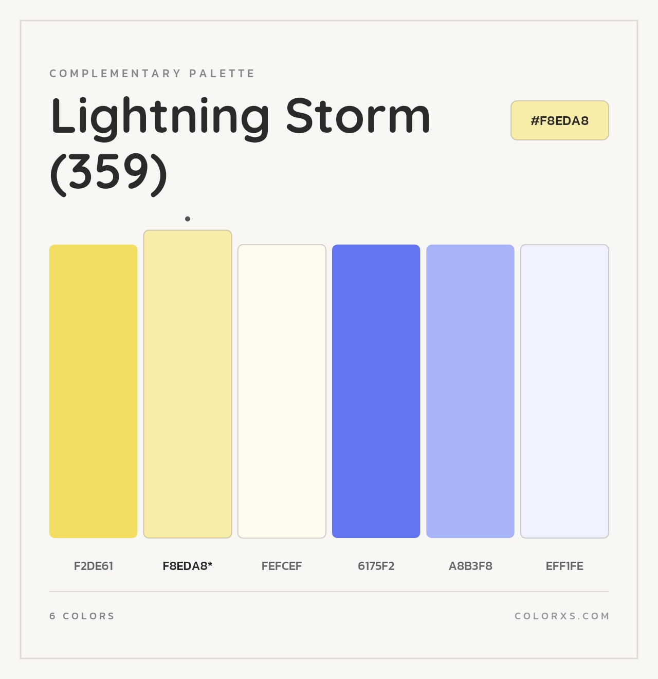 Lightning Storm (359) - Complementary Color Palette