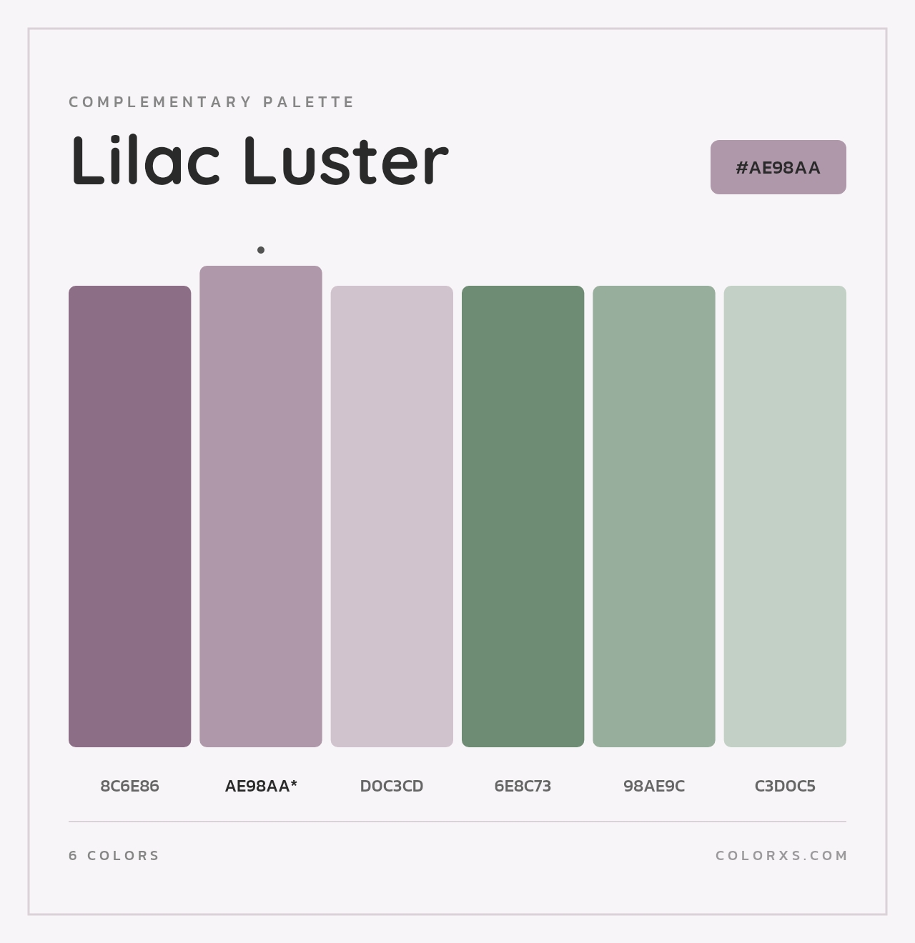 Lilac Luster - Complementary Color Palette