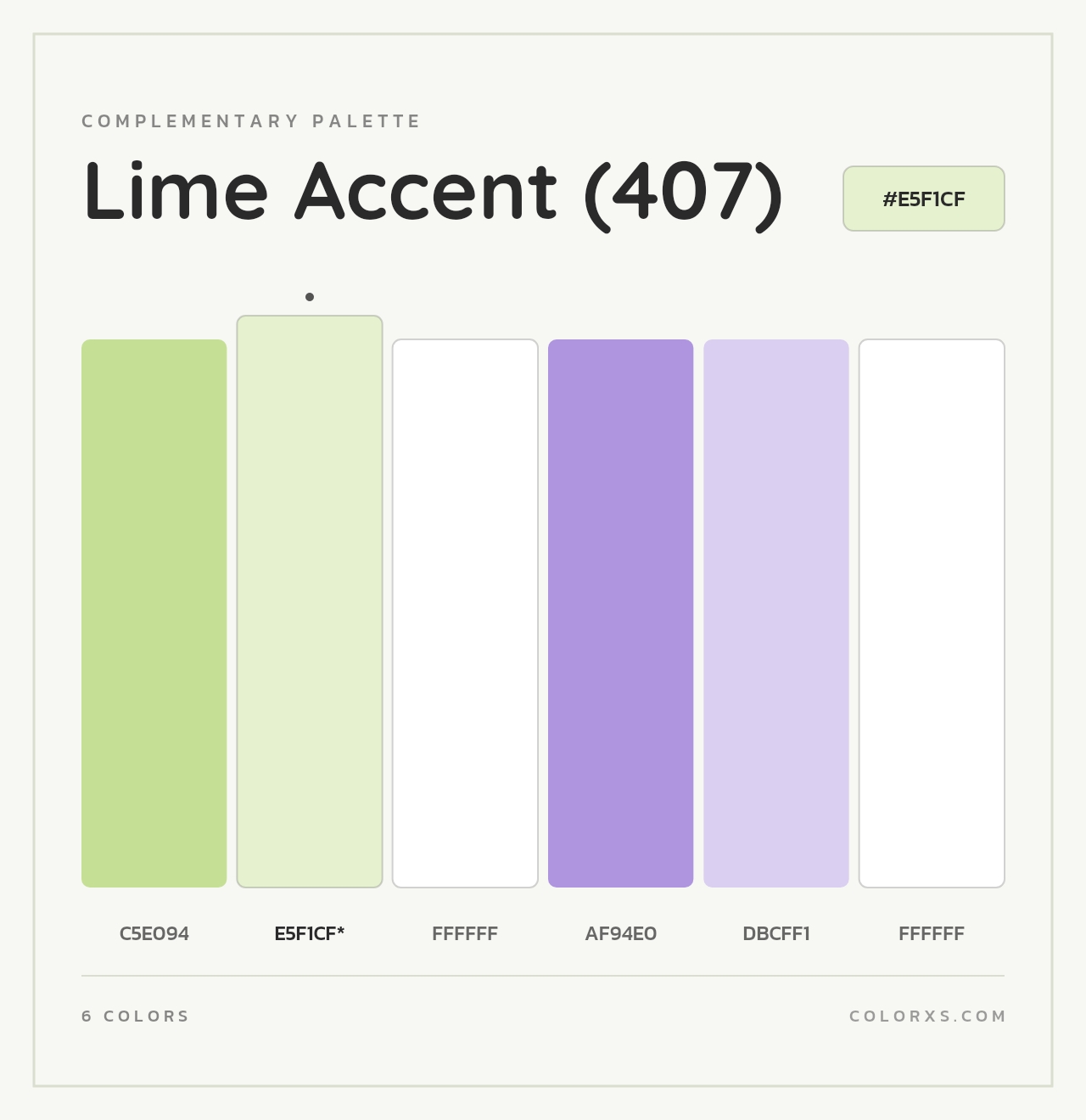 Lime Accent (407) - Complementary Color Palette