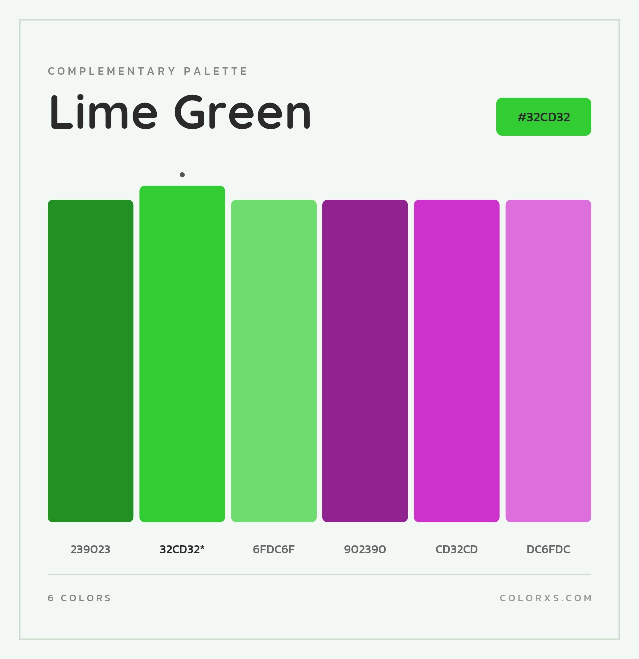 Lime Green - Complementary Color Palette