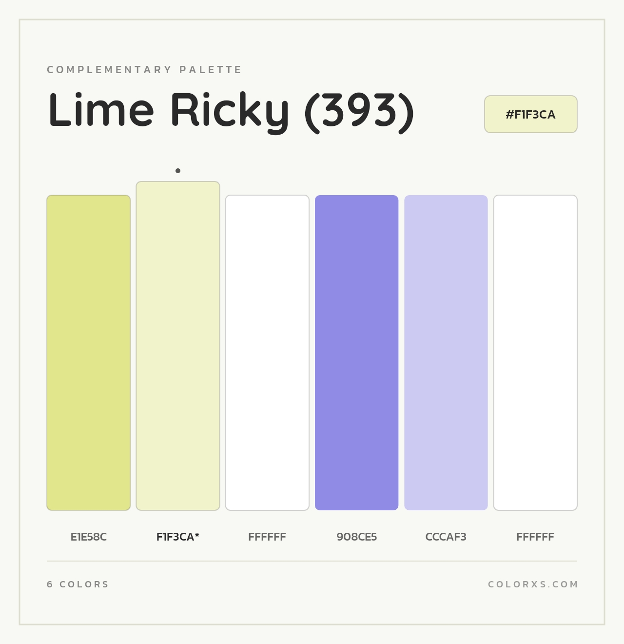 Lime Ricky (393) - Complementary Color Palette