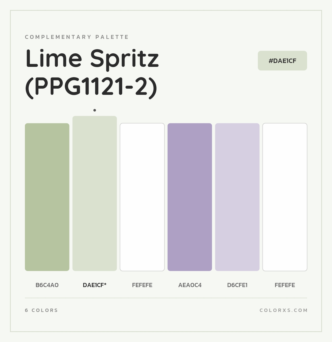 Lime Spritz (PPG1121-2) - Complementary Color Palette