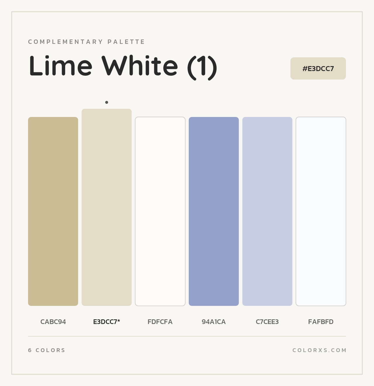 Lime White (1) - Complementary Color Palette