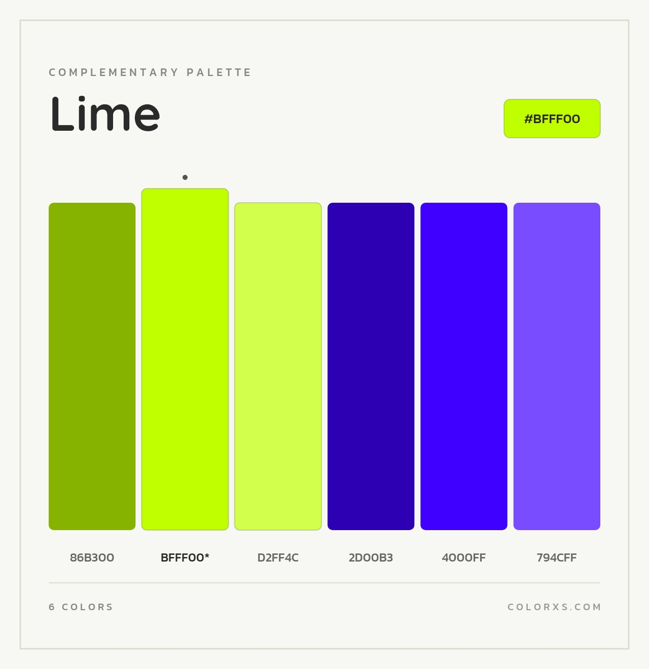 Lime - Complementary Color Palette