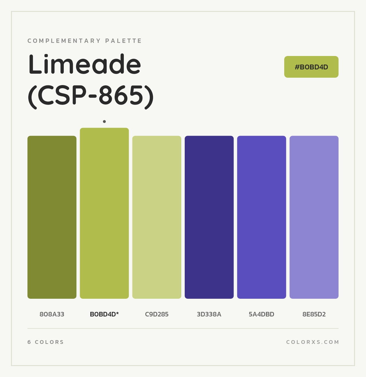 Limeade (CSP-865) - Complementary Color Palette