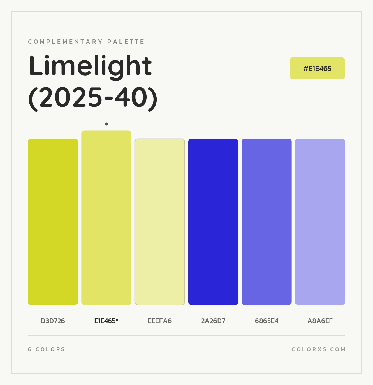Limelight (2025-40) - Complementary Color Palette