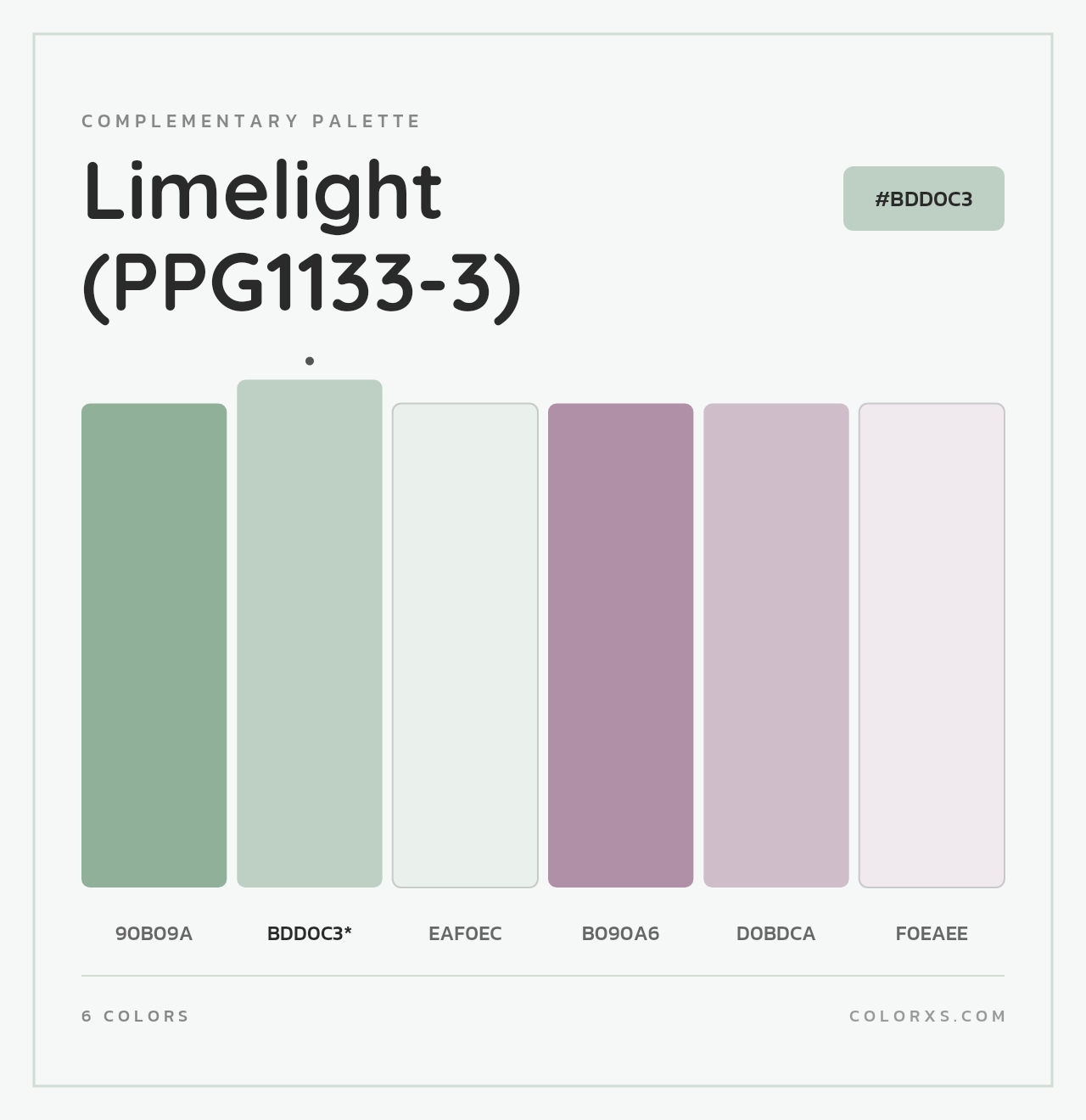 Limelight (PPG1133-3) - Complementary Color Palette