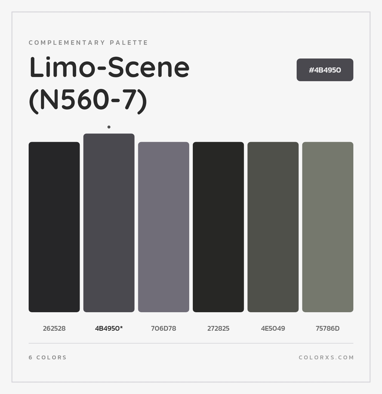 Limo-Scene (N560-7) - Complementary Color Palette