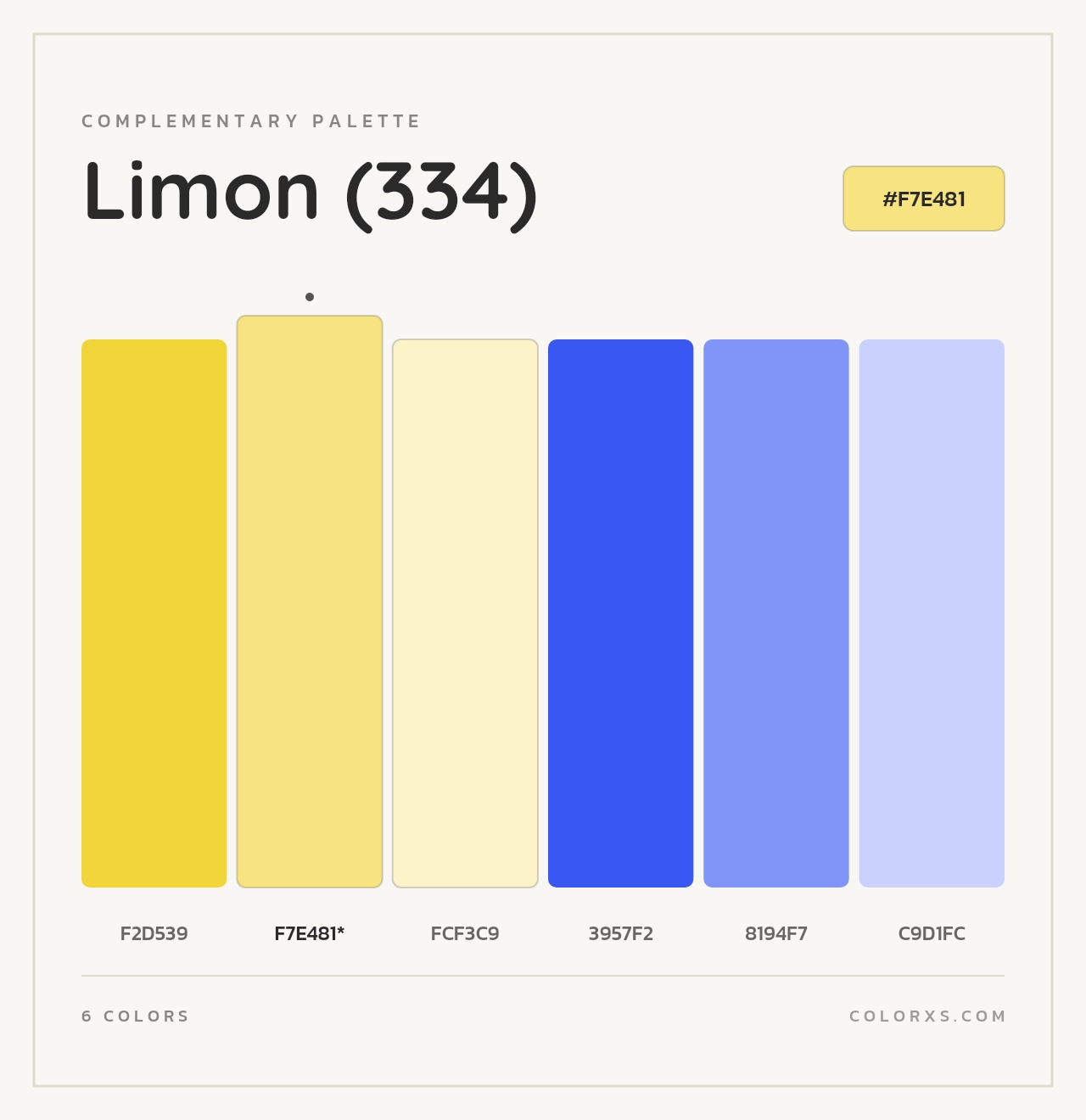 Limon (334) - Complementary Color Palette