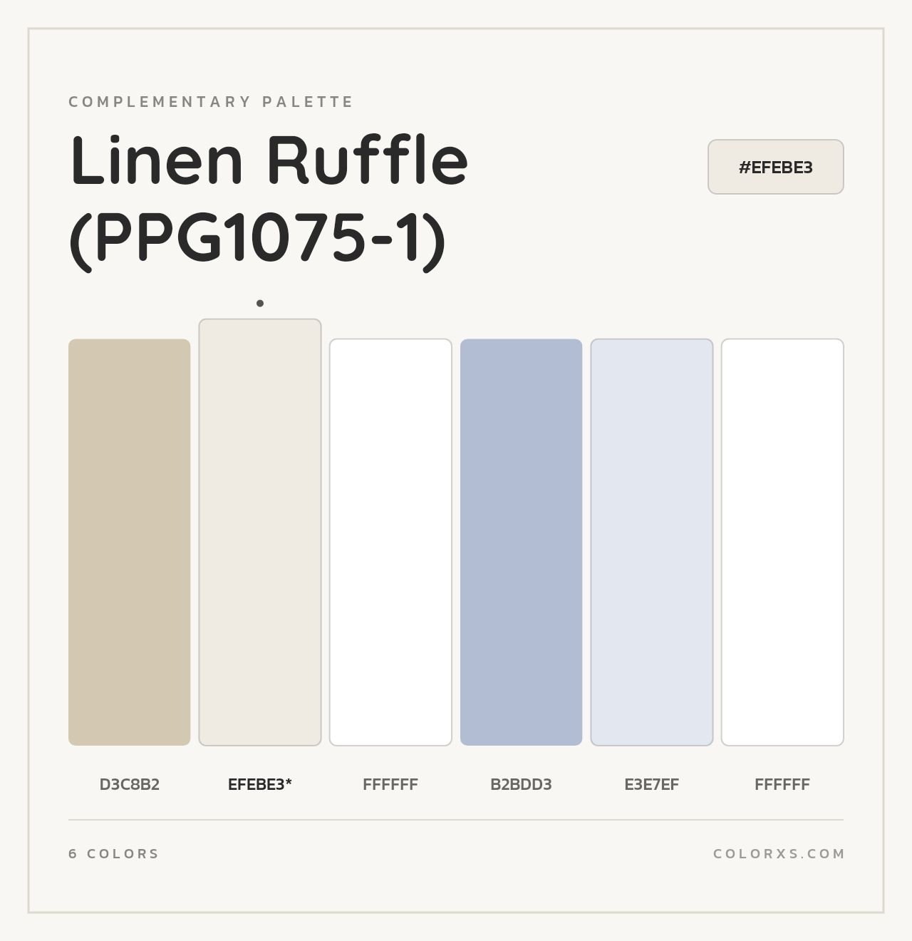 Linen Ruffle (PPG1075-1) - Complementary Color Palette