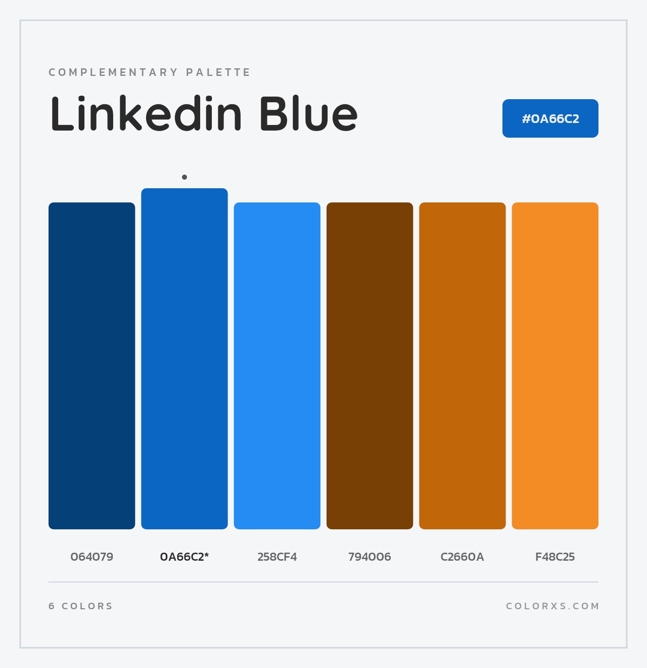 Linkedin Blue - Complementary Color Palette