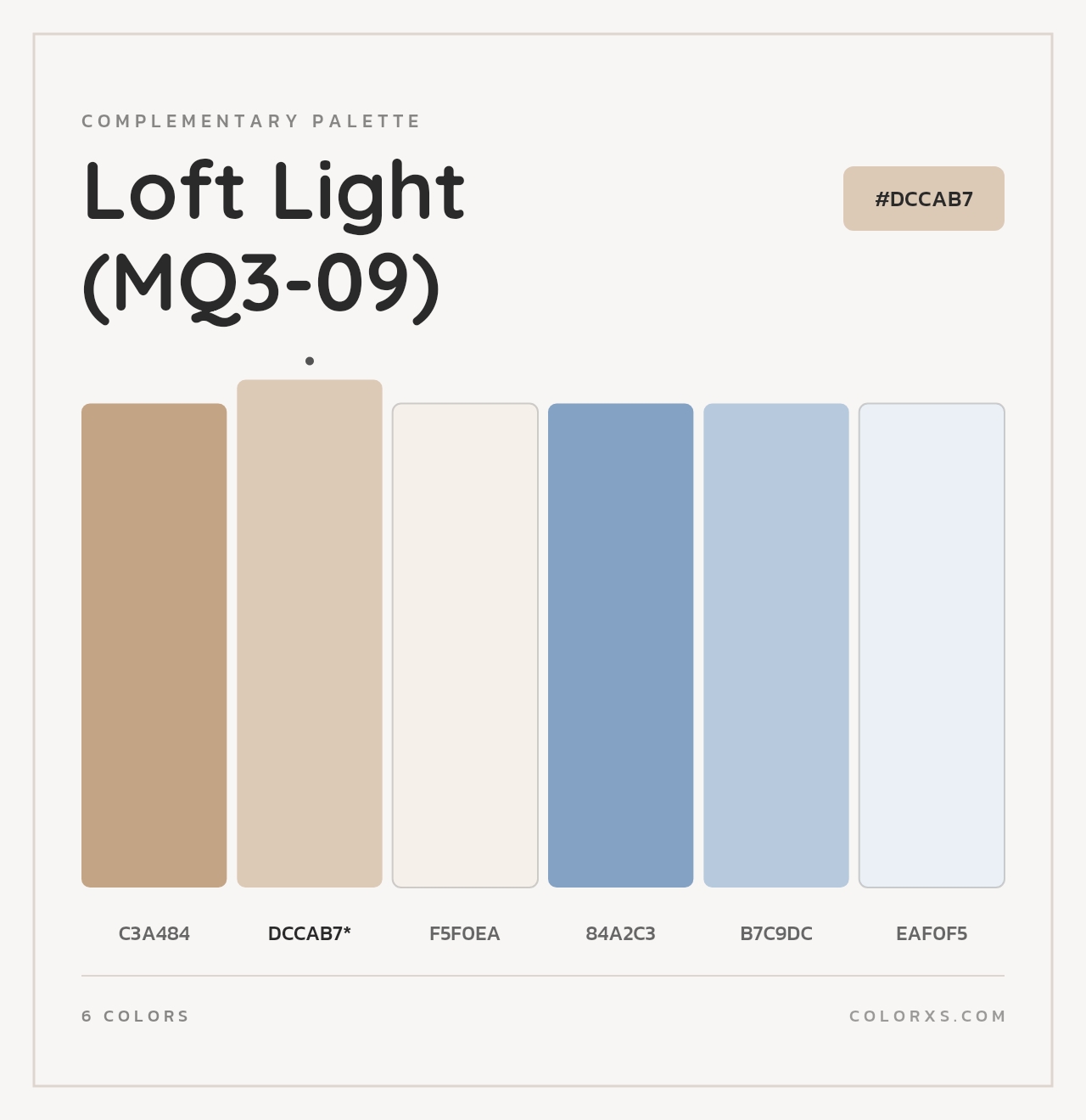 Loft Light (MQ3-09) - Complementary Color Palette
