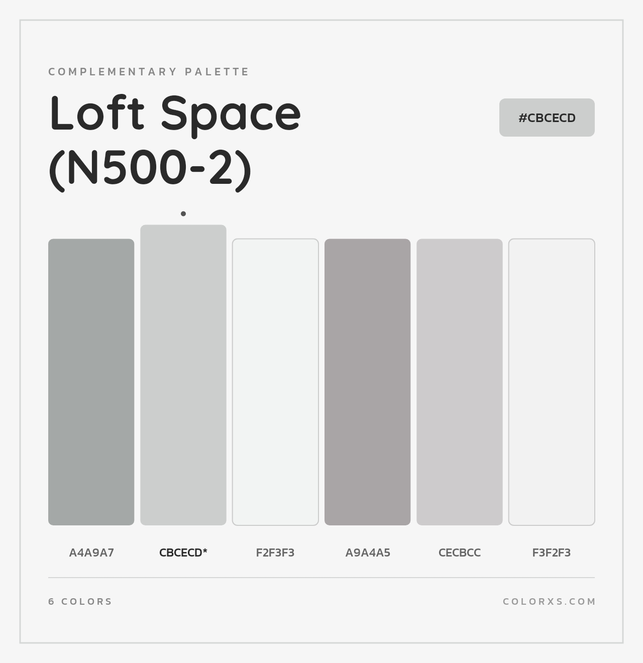 Loft Space (N500-2) - Complementary Color Palette