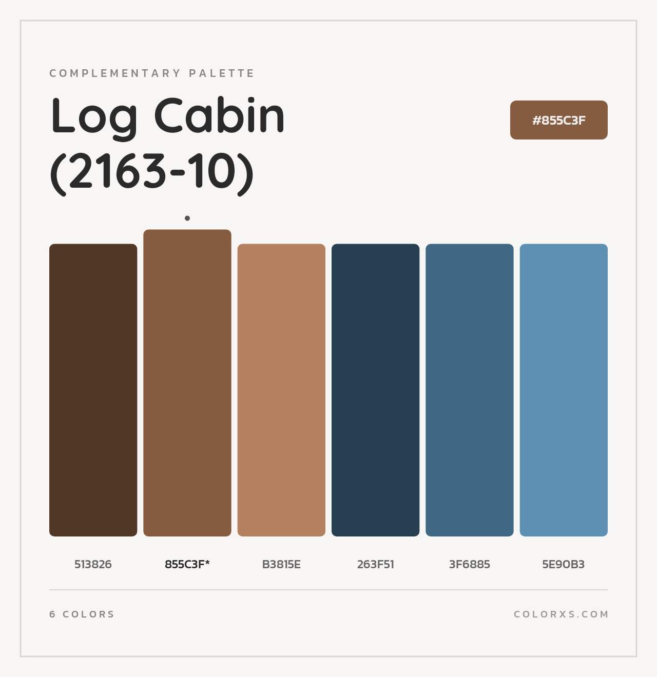 Log Cabin (2163-10) - Complementary Color Palette