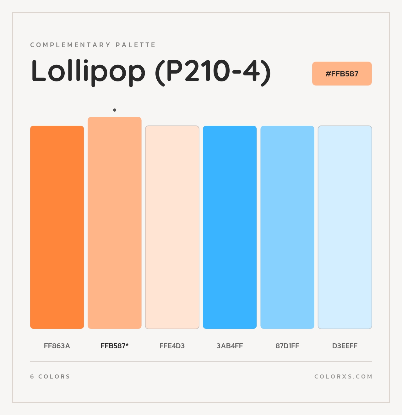 Lollipop (P210-4) - Complementary Color Palette