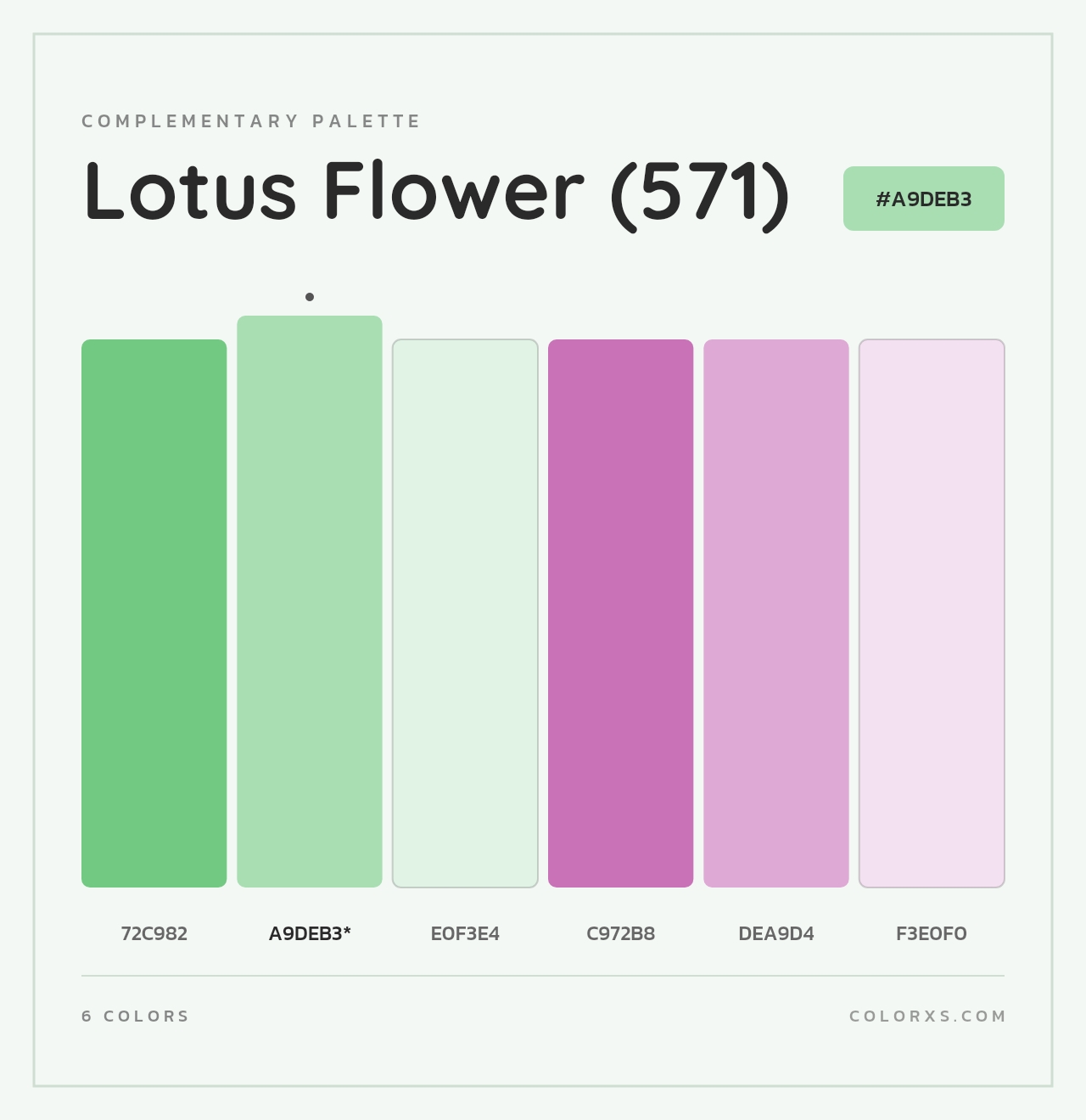Lotus Flower (571) - Complementary Color Palette