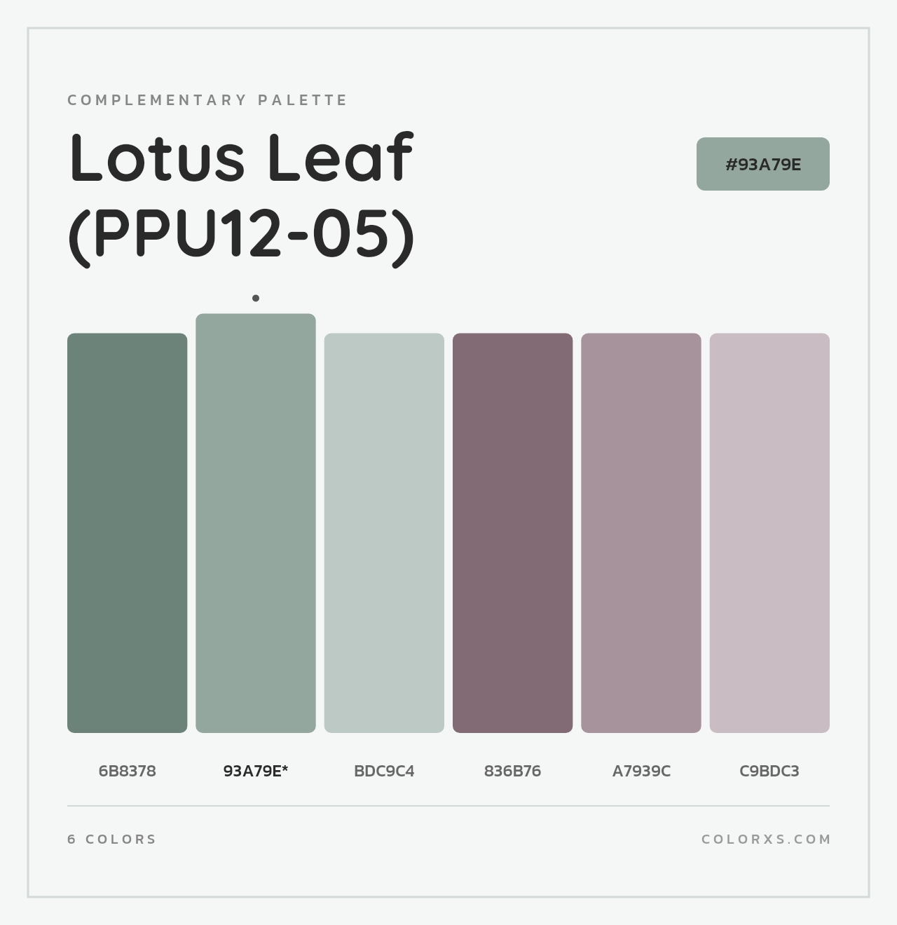 Lotus Leaf (PPU12-05) - Complementary Color Palette