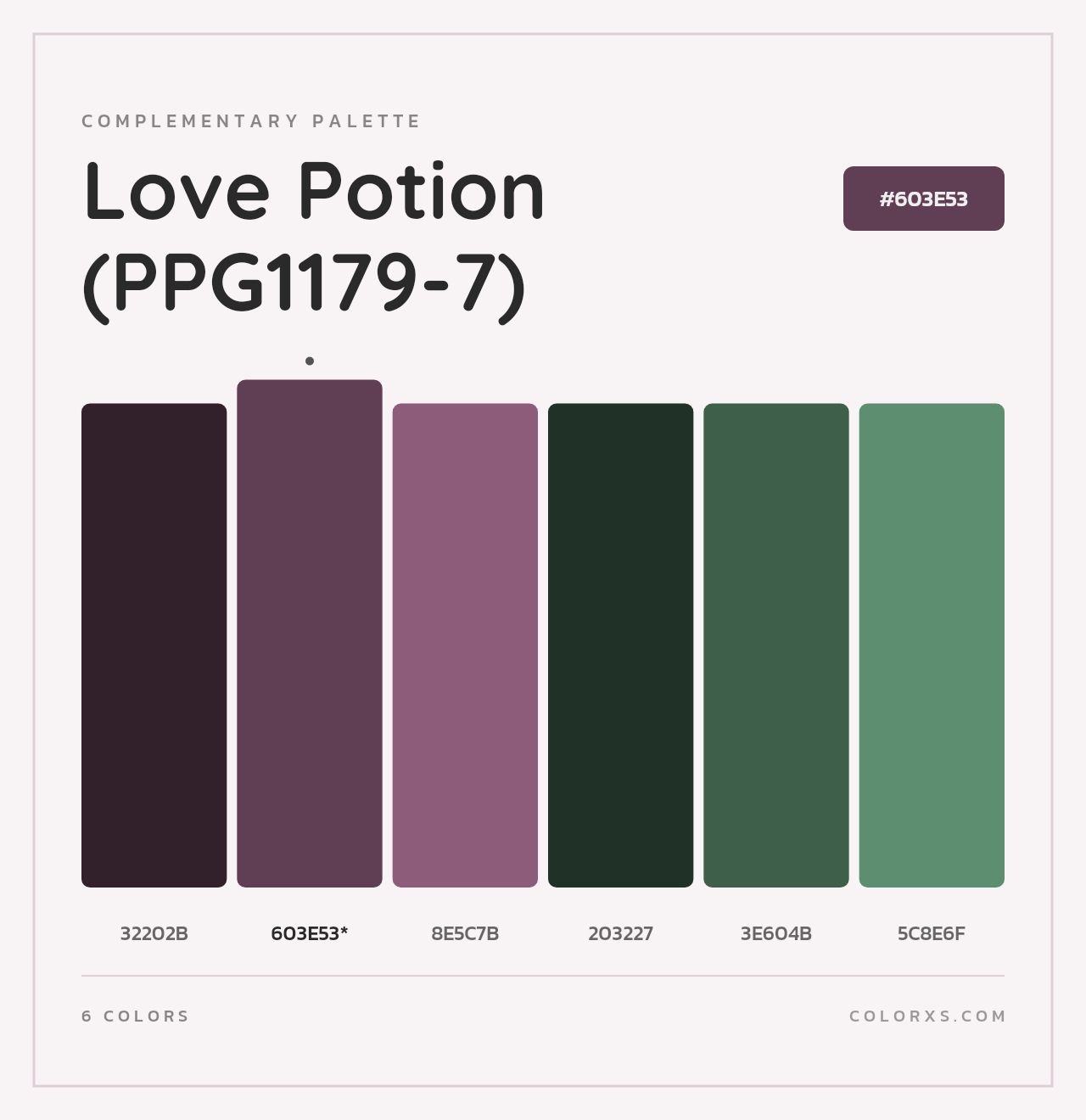 Love Potion (PPG1179-7) - Complementary Color Palette