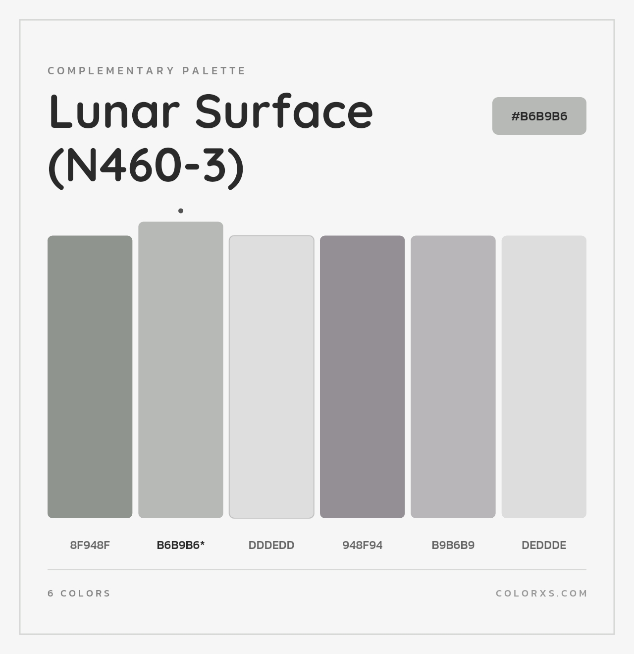 Lunar Surface (N460-3) - Complementary Color Palette